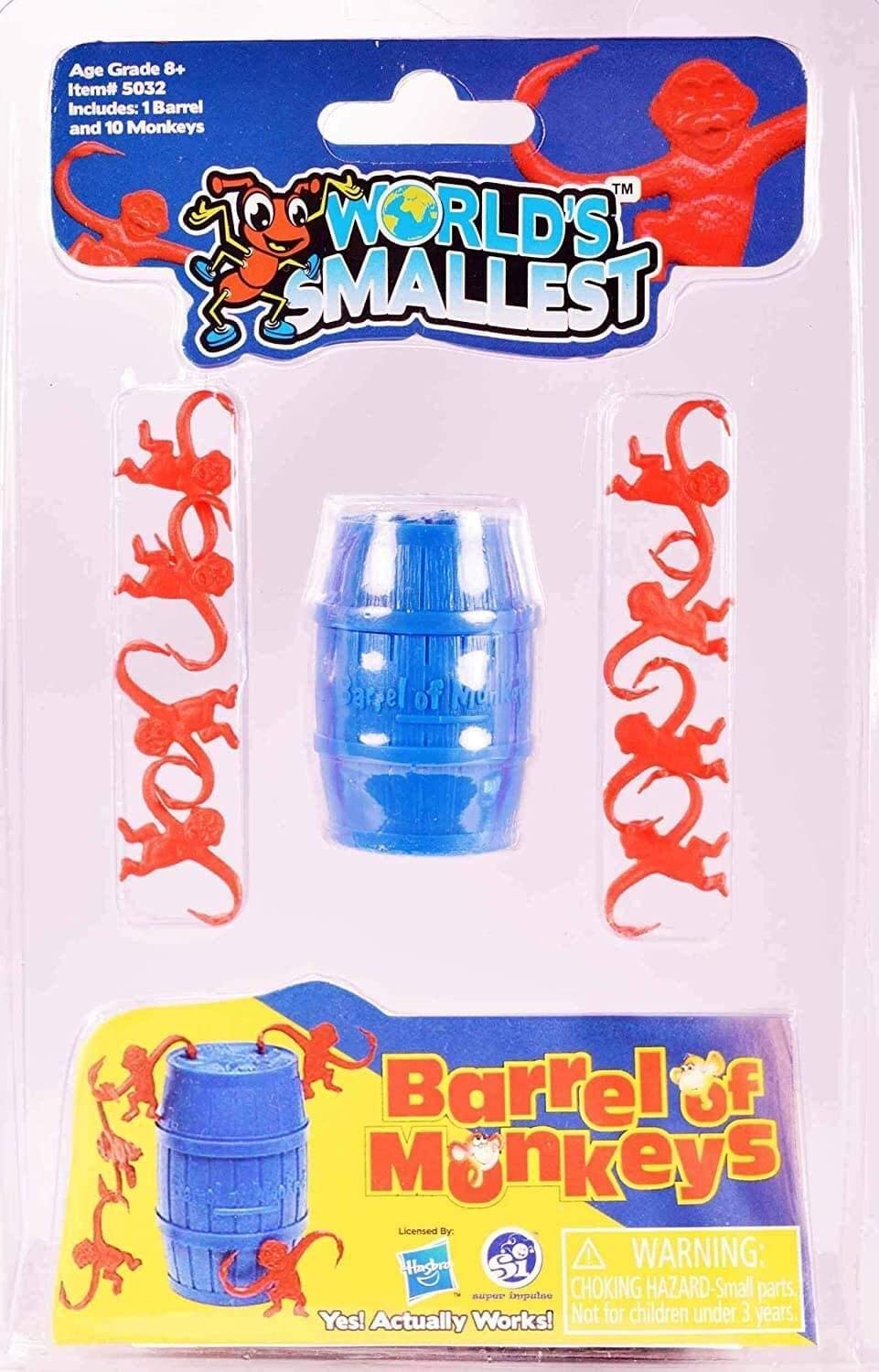 World smallest barrel of monkeys