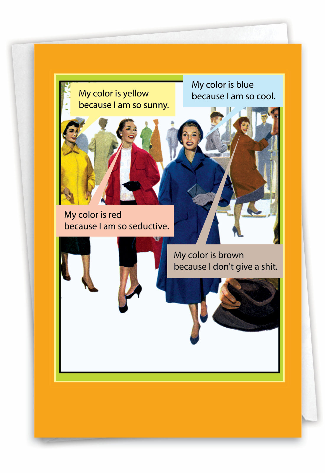 I Wear Brown: Funny Birthday Greeting Card for Women