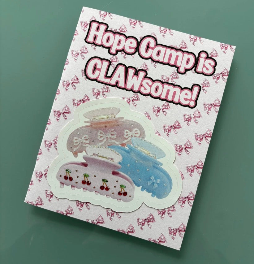 Hope camp is CLAWsome! Card