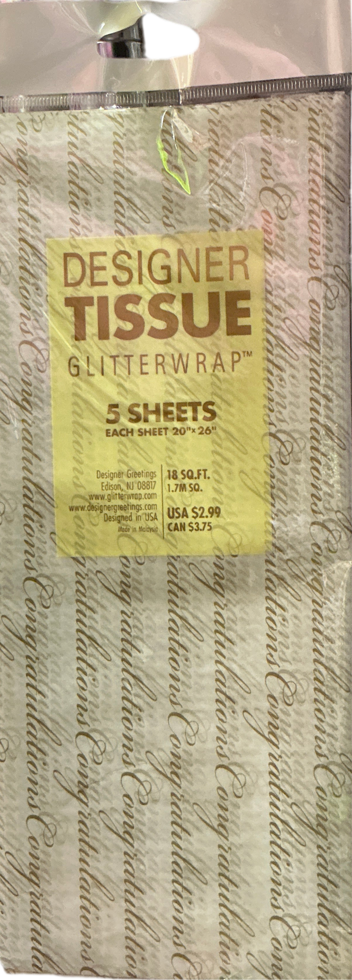 Congratulations tissue paper