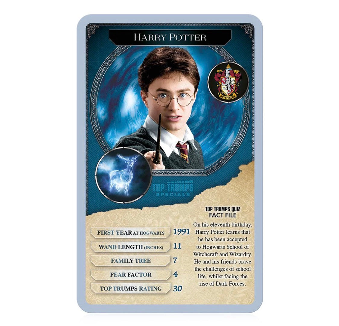 Top Trumps 30 witches& Wizards