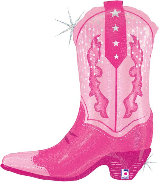 Pink Cowgirl Boot Balloon
