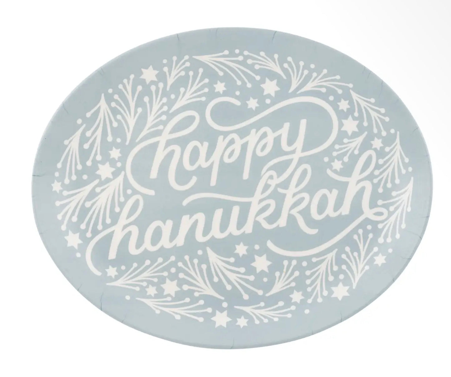 Happy Hanukkah Oval Tray