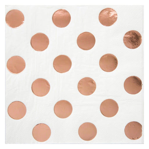 Rose Gold Dots Cocktail Napkin