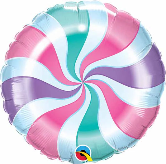 Candy Pastel Swirl Foil Balloon