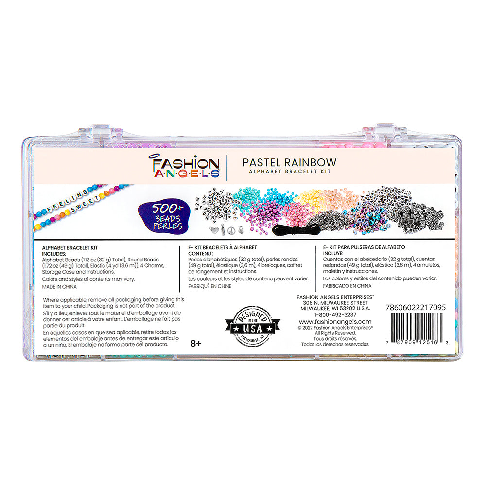 Fashion Angels - Pastel Rainbow - Alphabet Bracelet Kit