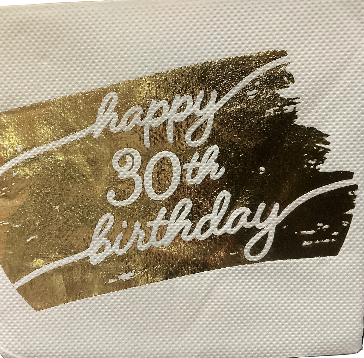 Foil gold 30th birthday cocktail napkin