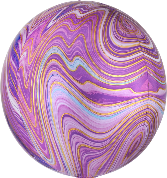 Purple Marble Orbz Balloon