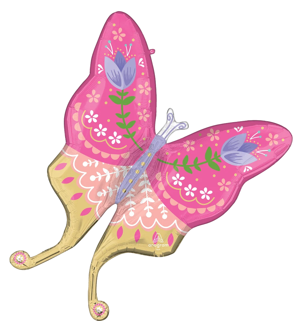 Spring Cheer Butterfly Supershape Balloon