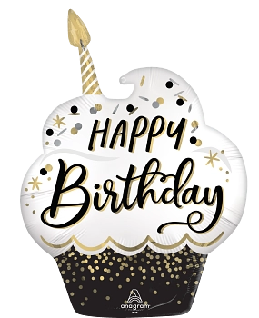 Satin BSG Birthday SuperShape Balloon