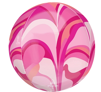 Pink Macro Marble Orbz Balloon