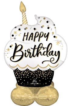 Satin BSG Birthday Wishes Airwalker Balloon