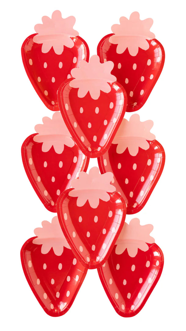 Pink Strawberry Side Plates
