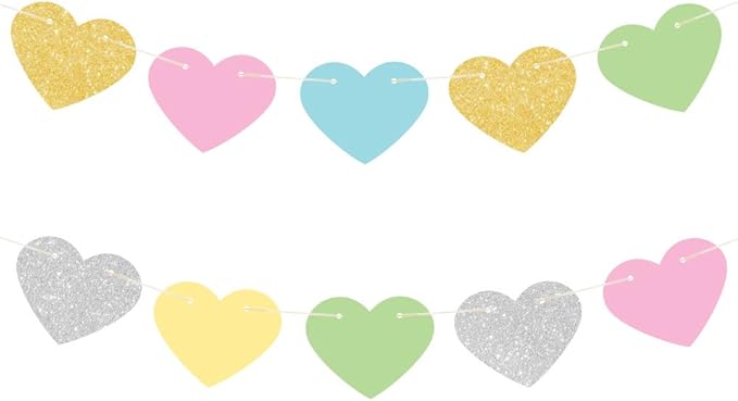Rainbow Glitter Star Garland
