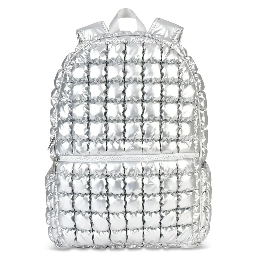 Icy Silver Puffer Backpack by Iscream
