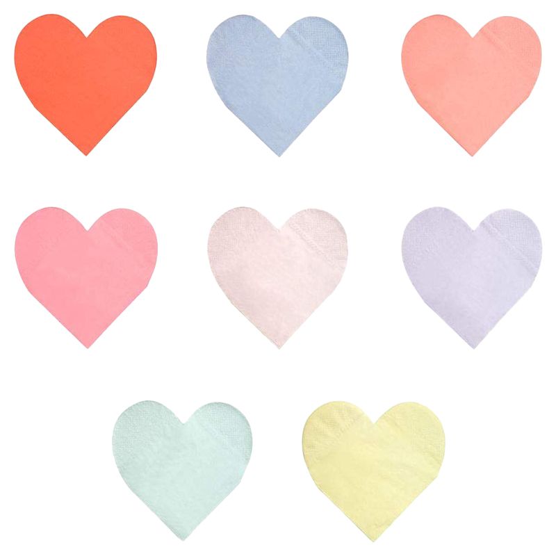 Rainbow Heart Large Napkins