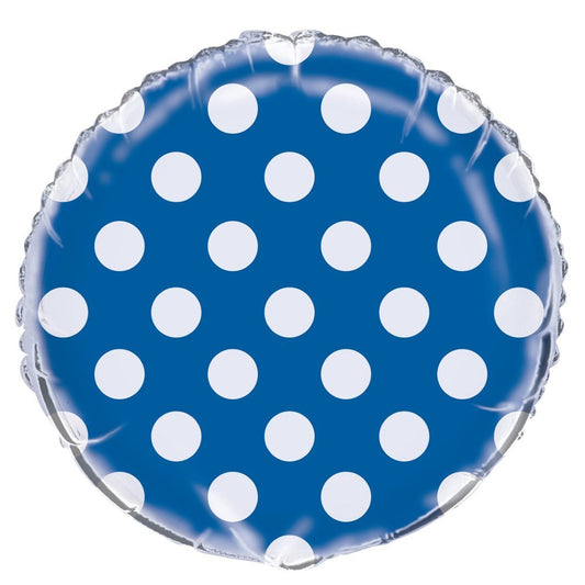 Blue Polka Dot Foil Balloon