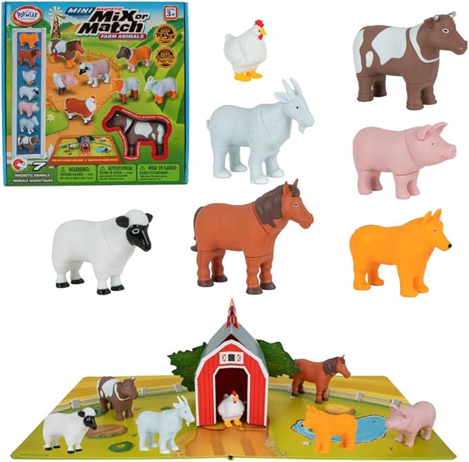 Mini Magnetic Mix or Match Animal Toys Farm