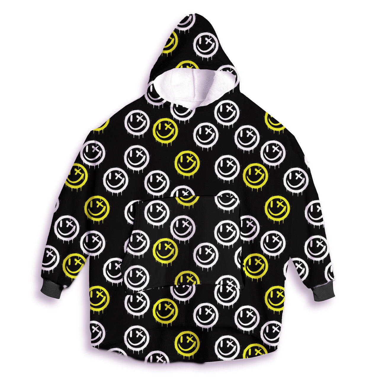 Hype Fuzzy HUUUGEY Oversized Hoodie Top Trenz