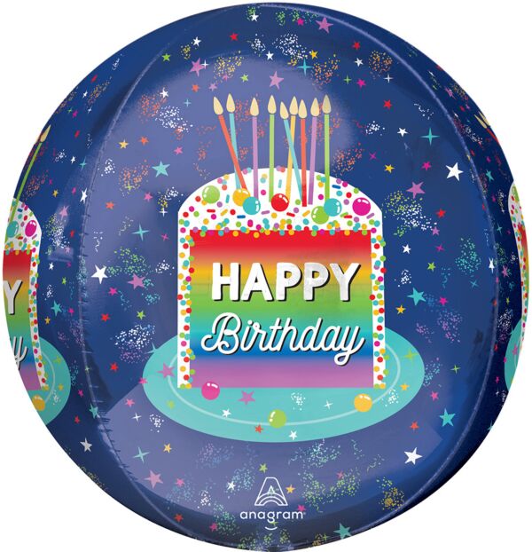 16" RAINBOW SLICE BIRTHDAY ORBZ