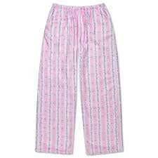 Floral stripes plush pants