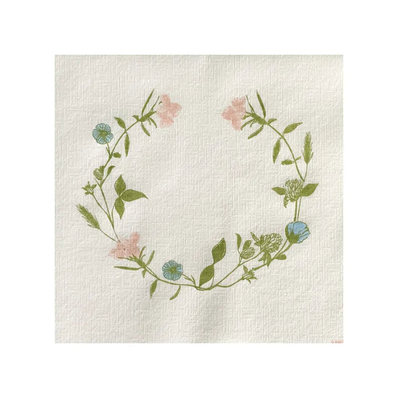 Linen Feel Fleurs Des Prés Cocktail Napkins