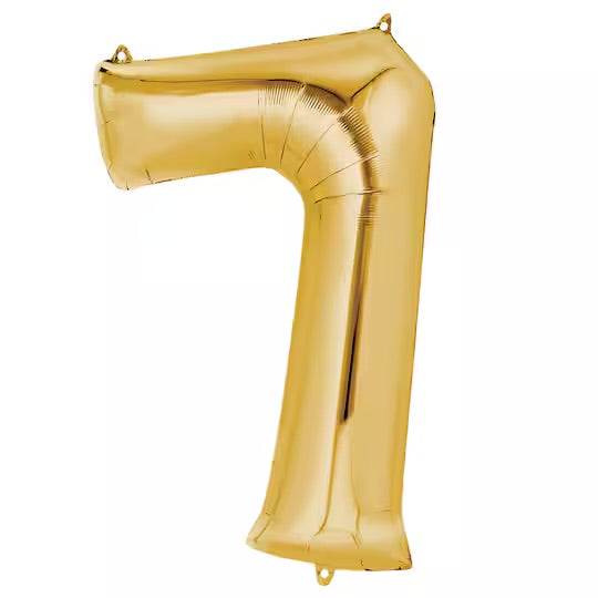 Air filled decoration number 7- gold