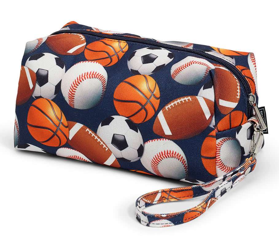 Navy Sports Canvas Toiletry Bag