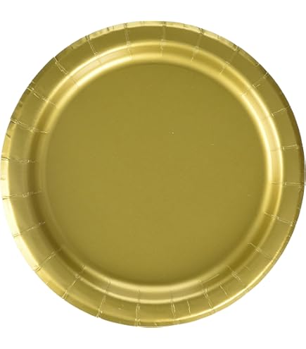 Gold Circle Plate 7in