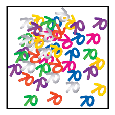 70 colorful confetti