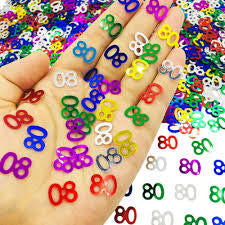 80 colorful confetti