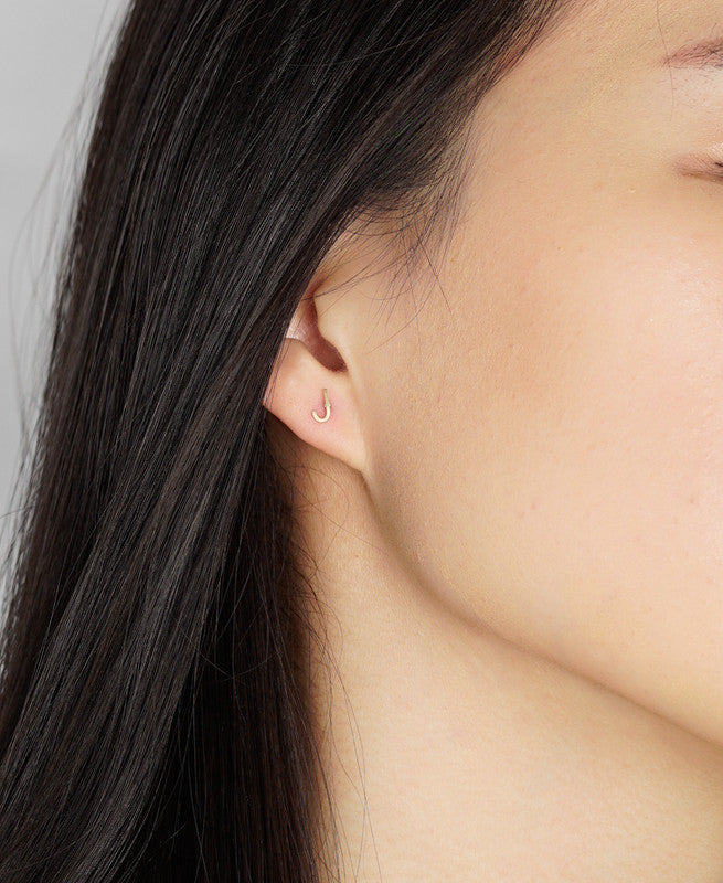 Asymmetrical Initial Earrings
