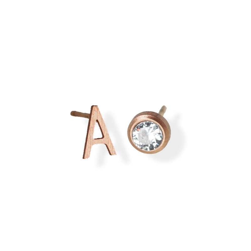 Asymmetrical Initial Earrings