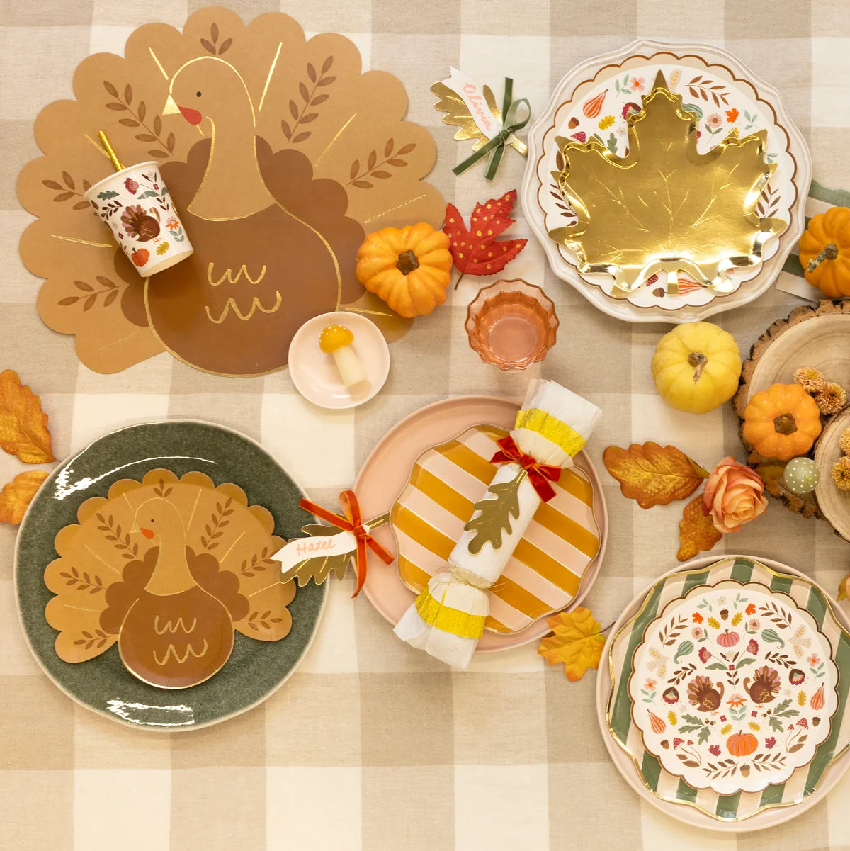 Folk Turkey Paper Placemats (12)