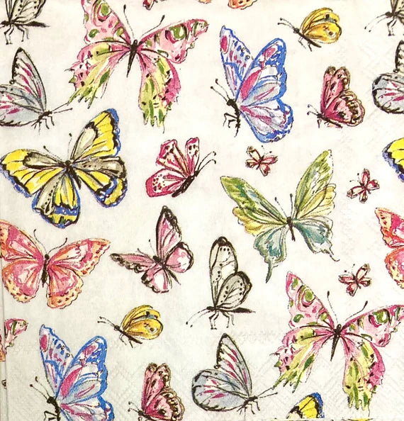 Butterfly Medley Cocktail Napkin