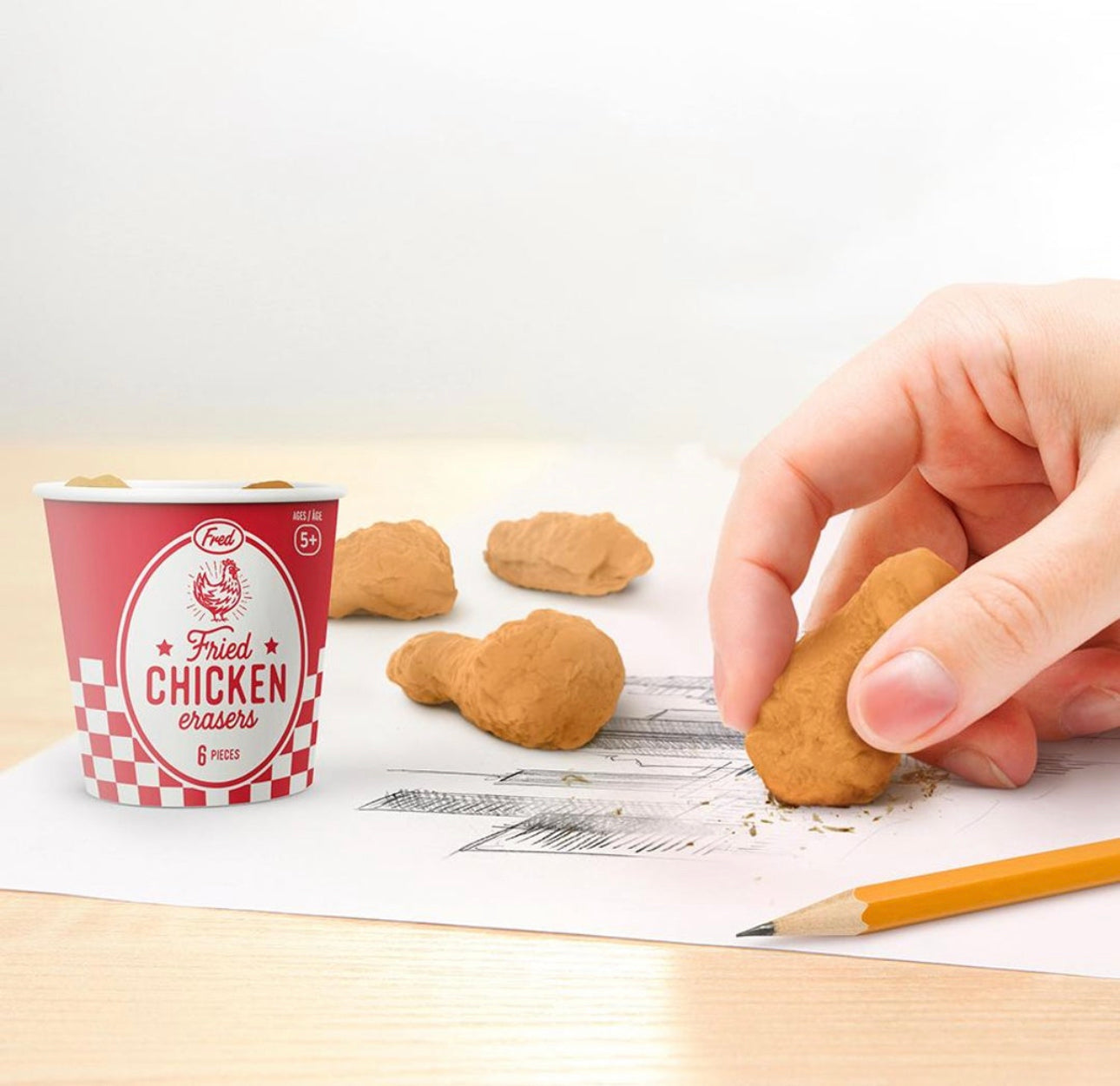 Fried Chicken Erasers