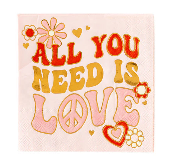 All You Need Is Love Cocktail Napkin