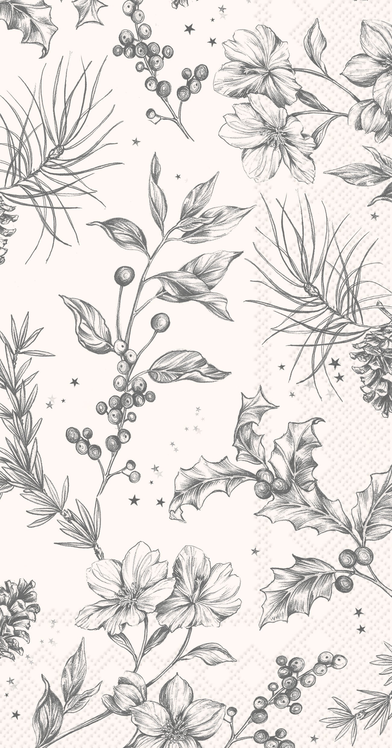 GUEST NAPKINS/ELODIE cream black