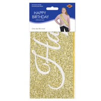Happy birthday glittered sash