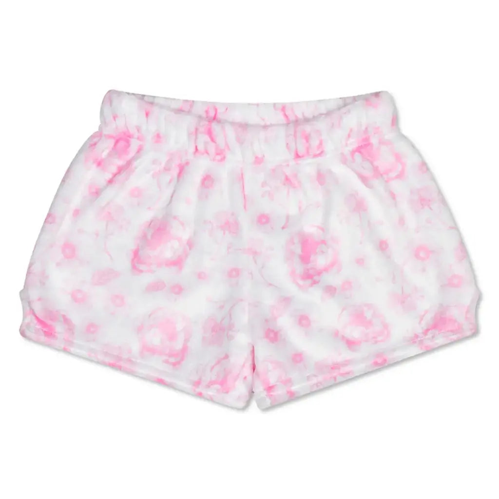 Pretty Pink Toile Plush Shorts