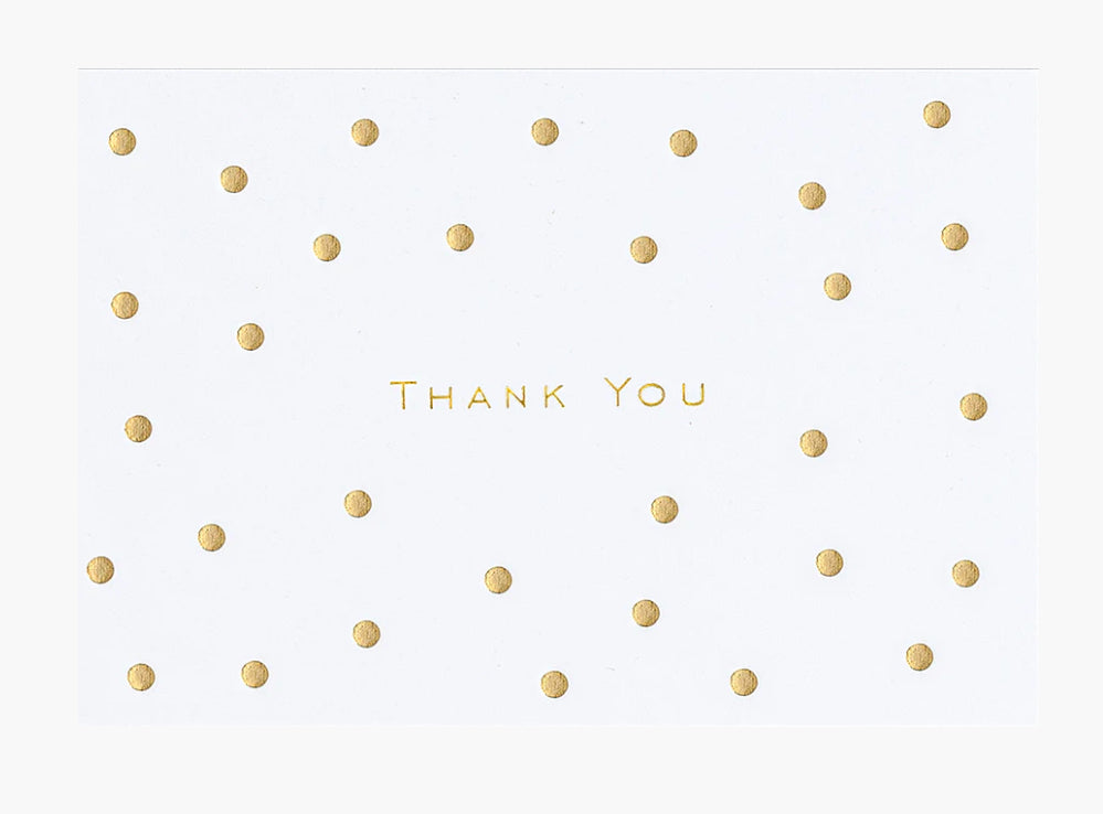 Gold Dots Thank You Notes