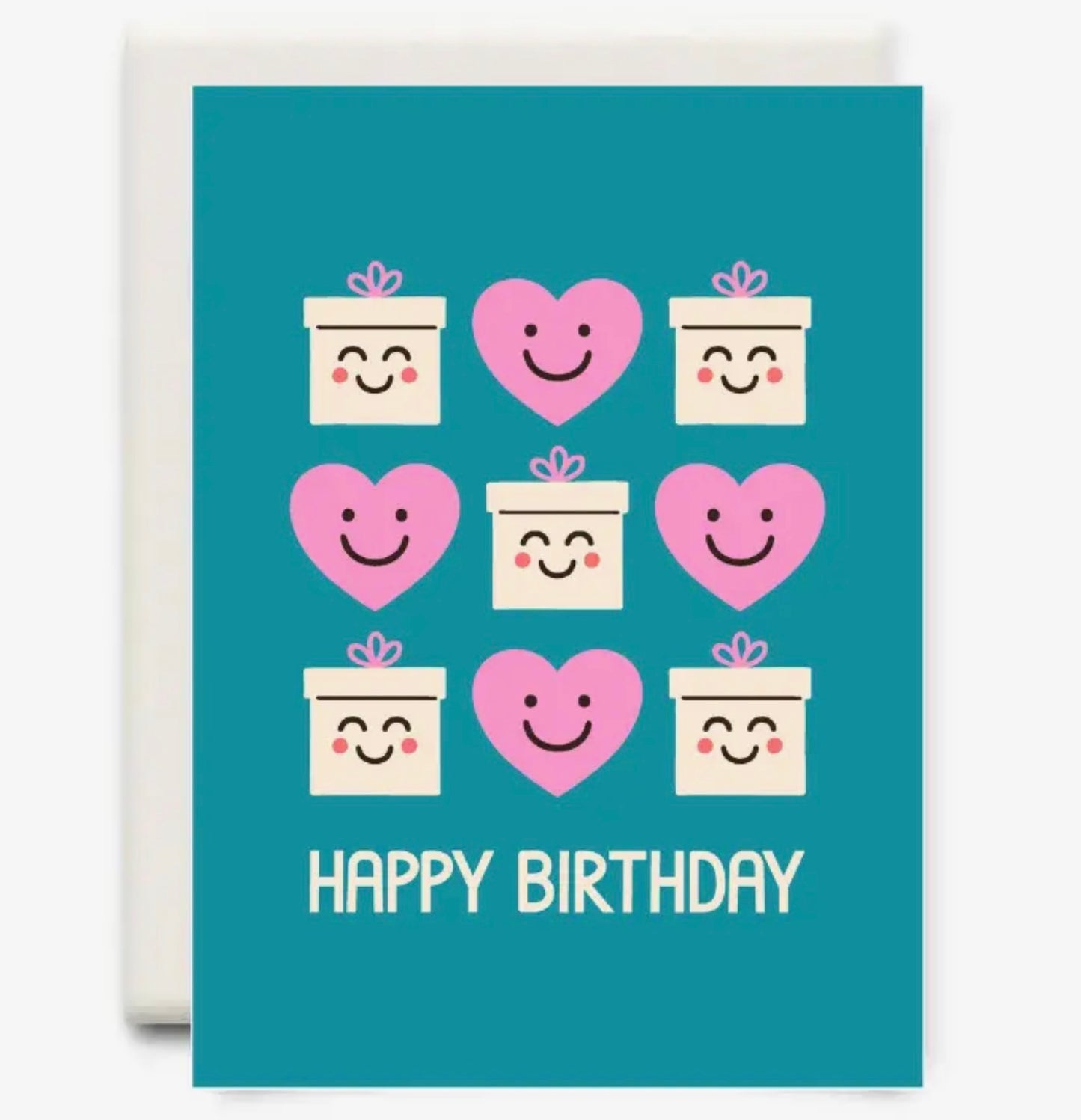 Hearts and Presents Birthday card