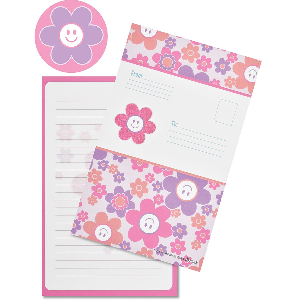 Smiley flower fold over cards