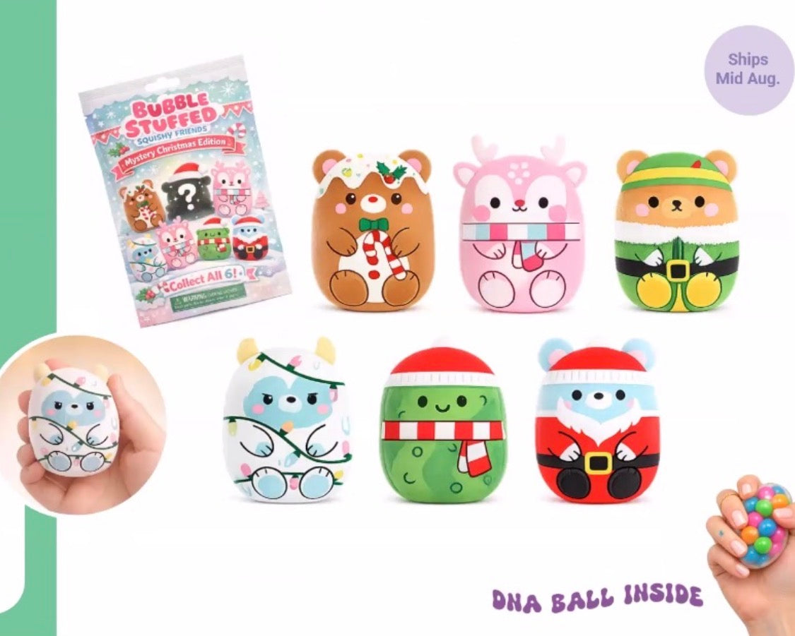 Bubble Stuffed Squishy Friends- Christmas Ball