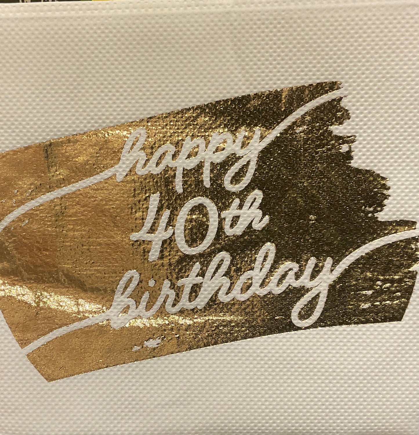 Foil gold 40th birthday cocktail napkin