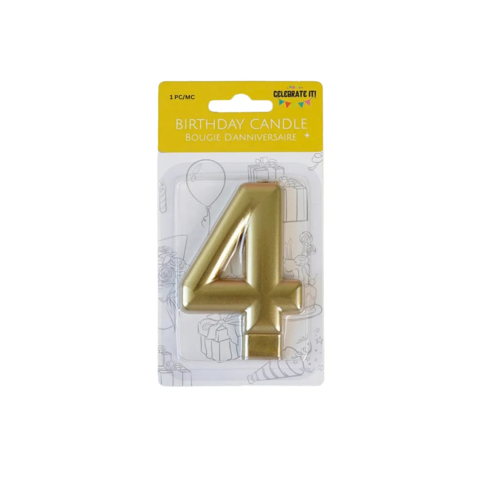 Gold Metallic 4 candle