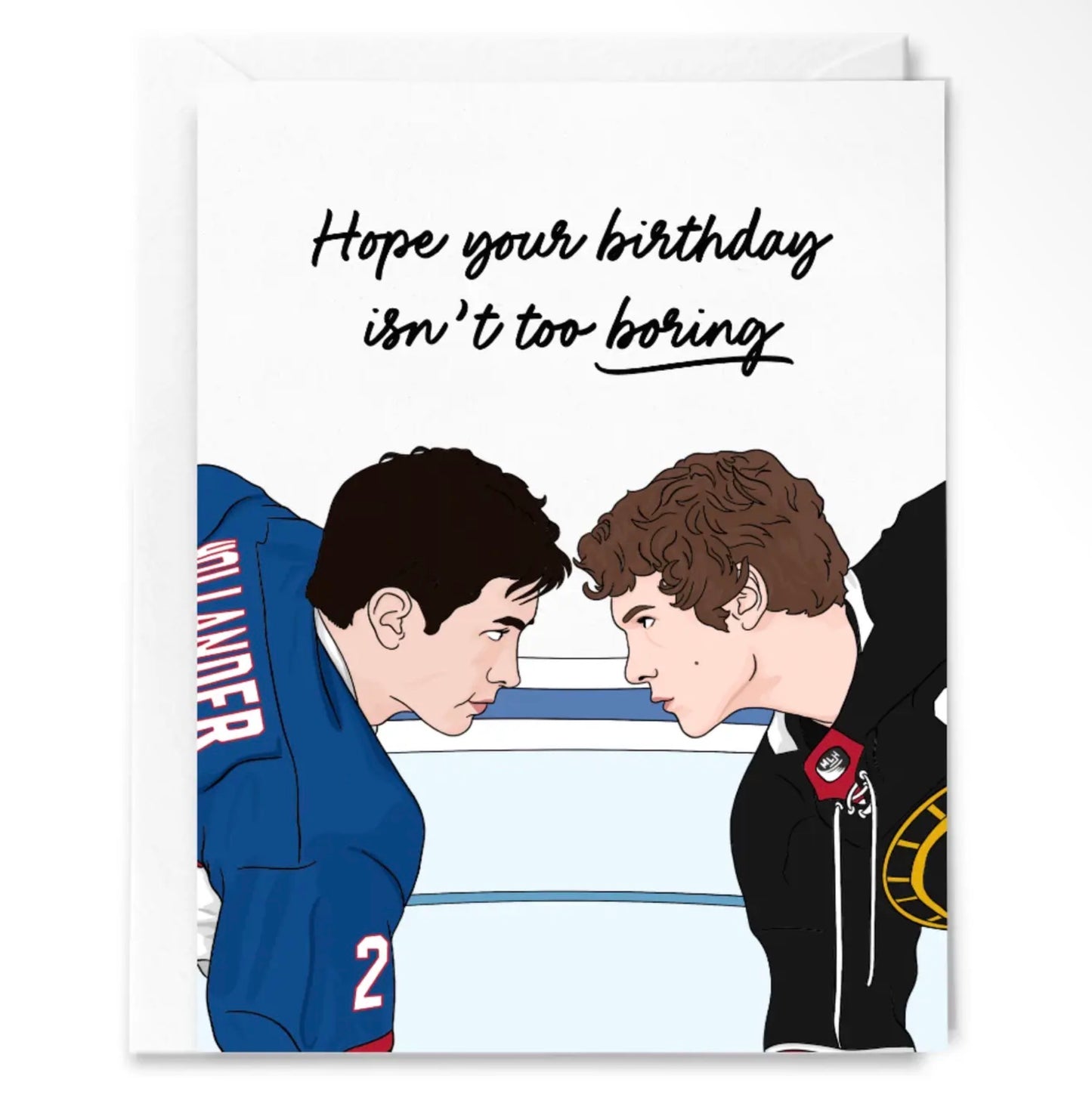 Hope Your Birthday Isn't Too Boring Heated Hockey Card