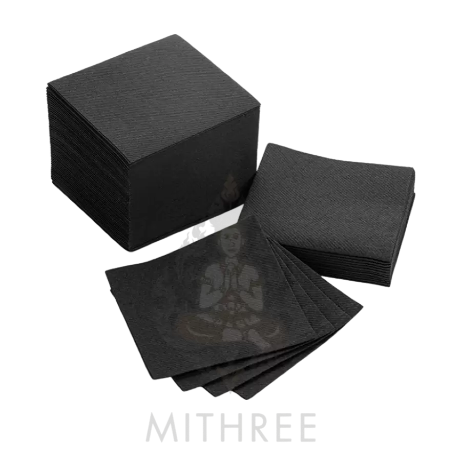 Black Cocktail Napkin