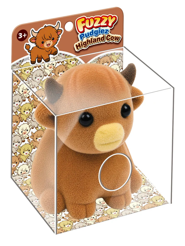 Fuzzy Pudgiez Highland Cow Squishy