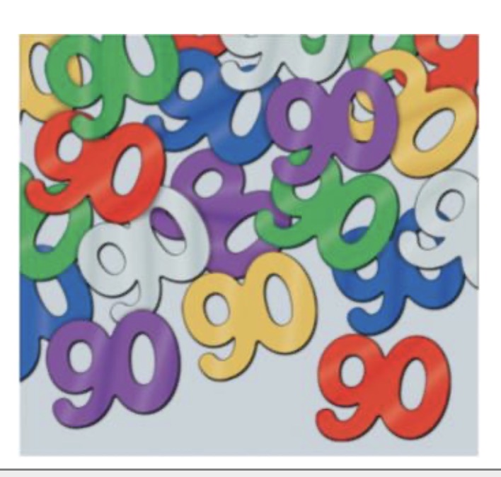 90 colorful confetti